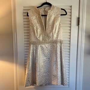 Lilly Pulitzer Cream and Gold Mini Dress